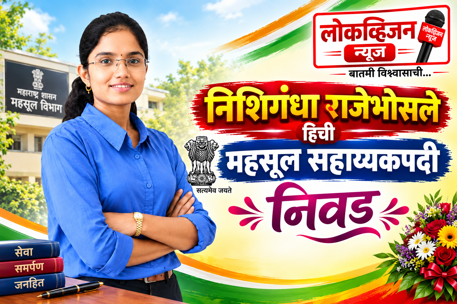 निशिगंधा राजेभोसले हिची महसूल सहाय्यकपदी निवड