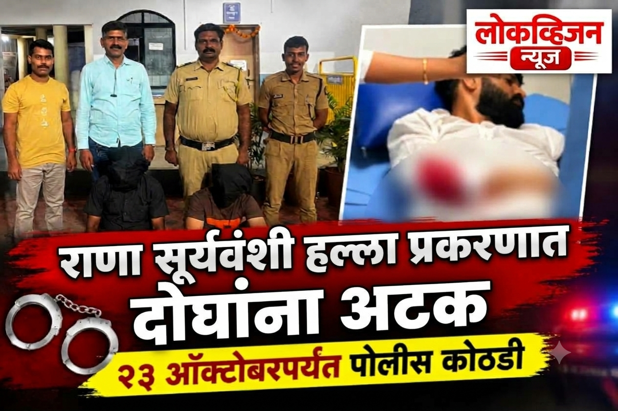 राणा सूर्यवंशी हल्ला प्रकरणात दोघांना अटक; २३ ऑक्टोबरपर्यंत पोलीस कोठडी